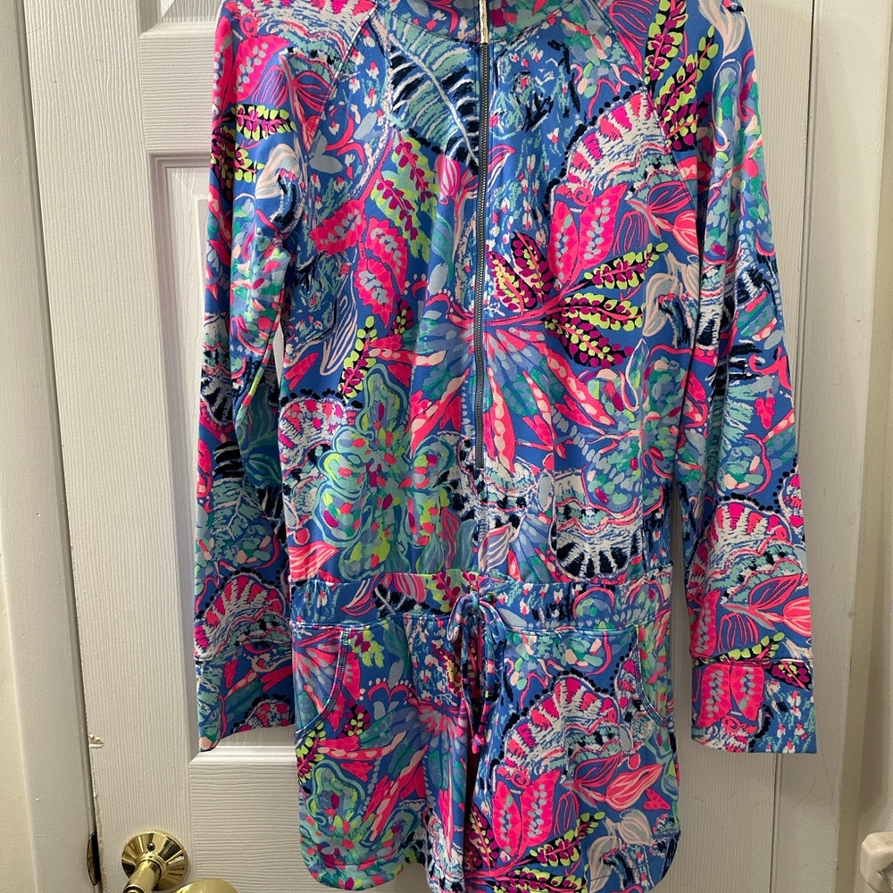 Lilly Pulitzer Blue and Pink Floral Jacket